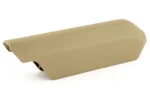 MAGPUL AK 0.75-inch CHEEK RISER FDE tan cheek riser in angled side view