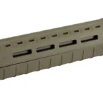 MAGPUL MOE SL HNDGRD MID AR15 ODG olive drab handguard, angled side view with vent slots