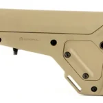 MAGPUL UBR Gen 2 adjustable stock in flat dark earth, right-side view with black buttpad