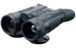 PULSAR MERGER LRF XP35 THRML BINO black binocular unit, angled front view with dual eyepieces