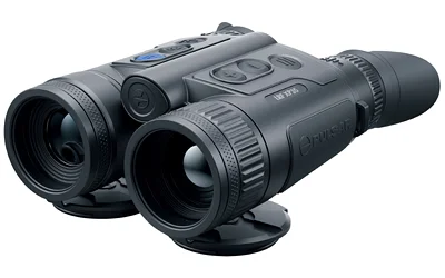 PULSAR MERGER LRF XP35 THRML BINO black binocular unit, angled front view with dual eyepieces