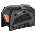 Steiner Micro Pistol Sight, angled front view in black with orange-tinted lens