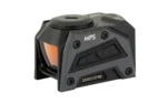 Steiner Micro Pistol Sight, angled front view in black with orange-tinted lens