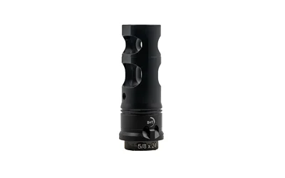 B&T ROTEX-SF muzzle brake 762 black side view with three large ports and threaded base