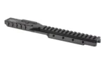 Samson Hannibal T-1 Rail Mini 14 08+ Black, angled top view with long slotted rail