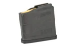 Magpul PMAG 5 AC L AICS Magnum black magazine in angled side view with tan follower