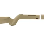 MAGPUL X22 BACKPACKER stock in flat dark earth, side view with separate forend