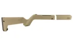 MAGPUL X22 BACKPACKER stock in flat dark earth, side view with separate forend