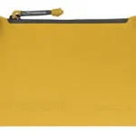 MAGPUL DAKA POUCH SMALL YEL, yellow pouch in front view with black zipper