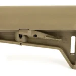 MAGPUL MOE SL-K STK FDE stock, left-side view with adjustment lever and black recoil pad