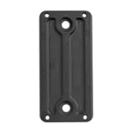 MAGPUL MLOK DVTL ADPTR 2 SL RRS/ARCA black adapter, top view with recessed center channel