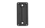MAGPUL MLOK DVTL ADPTR 2 SL RRS/ARCA black adapter, top view with recessed center channel