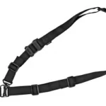 MAGPUL MS4 QDM SLING black sling laid in a loop with clips, buckles and padded section