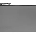 MAGPUL DAKA POUCH MED gray rectangular pouch, front view with top zipper and corner holes