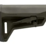 Magpul MOE SL-M stock, olive drab right-side view with angled buttpad and adjustment lever