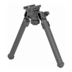 Magpul Bipod Sling Stud QD, black bipod front view with two extended legs