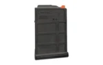 Magpul PMAG 10 SIG Cross magazine in black, angled side view with orange follower