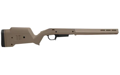 primary-17776 MAGPUL HNTR RUG AMCN STK STANAG right-side view of flat dark earth rifle stock