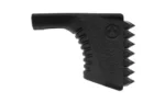Magpul M-LOK Barricade Stop black angled view with ribbed face and toothed edge