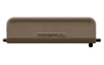 MAGPUL ENHANCED EJECTION PRT CVR FDE flat dark earth cover, side view with hinge pin