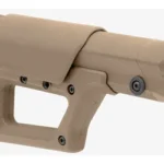 MAGPUL PRS LITE AR15/AR10 FDE tan right-side view with cheek riser and rubber buttpad