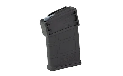 primary-17808 MAGPUL PMAG 10 AC black box magazine, angled side view with textured body
