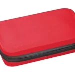 MAGPUL DAKA UTILITY ORGANIZER, red angled view with black zipper and pull tab
