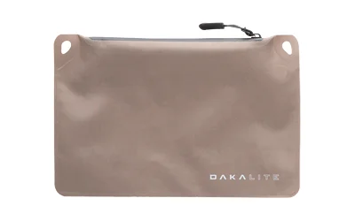 MAGPUL DAKA LITE POUCH SMALL FDE tan rectangular zip pouch, front view with corner loops