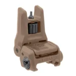 MAGPUL MBUS 3 FRONT SIGHT, FDE angled front view with raised sight post