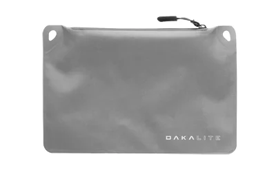 primary-17821 MAGPUL DAKA LITE POUCH, small gray front view with zipper pull and corner attachment holes