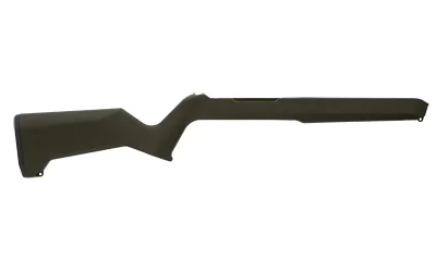 primary-17865 MAGPUL MOE X-22 STK 10/22 ODG olive drab stock in side view with raised comb