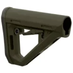 MAGPUL DT CARB STK olive drab stock, right-side view with triangular frame and adjustment lever
