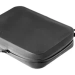 MAGPUL DAKA UTILITY ORGANZER LG, black angled view with zippered hard-shell case and pull cords