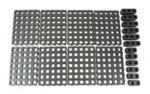 MAGPUL DAKA GRID ORGANIZER RIFLE, black top view with grid panels and assorted block inserts