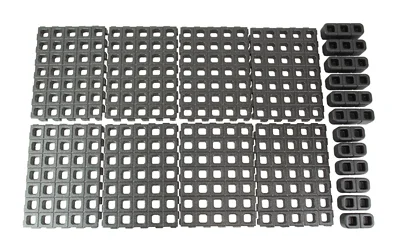 primary-17896 MAGPUL DAKA GRID ORGANIZER RIFLE, black top view with grid panels and assorted block inserts