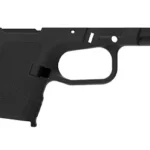 Magpul EHG RG9 grip, black, left-side view with trigger guard and accessory rail