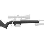 MAGPUL HUNTER LITE stock in black, right-side view with pistol grip and textured butt pad