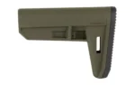MAGPUL MOE TR carbine stock in olive drab green, right-side view with rubber butt pad
