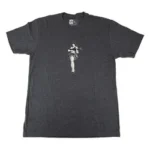 MAGPUL HULA GIRL CVC TSHRT, front view of black short-sleeve shirt with small white figure graphic