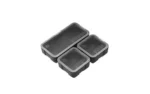 MAGPUL DAKA GRID BINS black set of three rectangular organizer bins in angled view