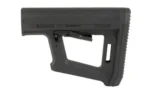 MAGPUL MOE PR CARBINE STOCK, black right-side view with open frame and ribbed buttpad