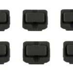 MAGPUL M-LOK wire control kit, black, front view showing six rectangular cable guides