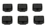 MAGPUL M-LOK wire control kit, black, front view showing six rectangular cable guides