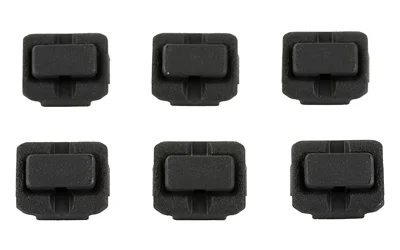 primary-17948 MAGPUL M-LOK wire control kit, black, front view showing six rectangular cable guides