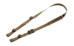Magpul MS1 Lite Sling in coyote tan with adjustment sliders and black buckle