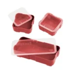 Magpul DAKA Grid Bins, red angled view showing three open organizer bins