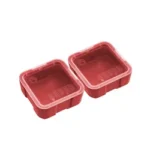 MAGPUL DAKA GRID BINS 2X2 RED top angled view of two red square storage bins
