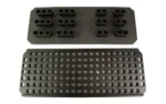 MAGPUL DAKA GRID ORG PLANO, black grid organizer panels and assorted blocks, top view