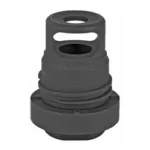 Yankee Hill Machine Co YHM MINI QD MUZZLE BRAKE, dark gray angled view with side ports