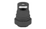 Yankee Hill Machine Co YHM MINI QD MUZZLE BRAKE, dark gray angled view with side ports